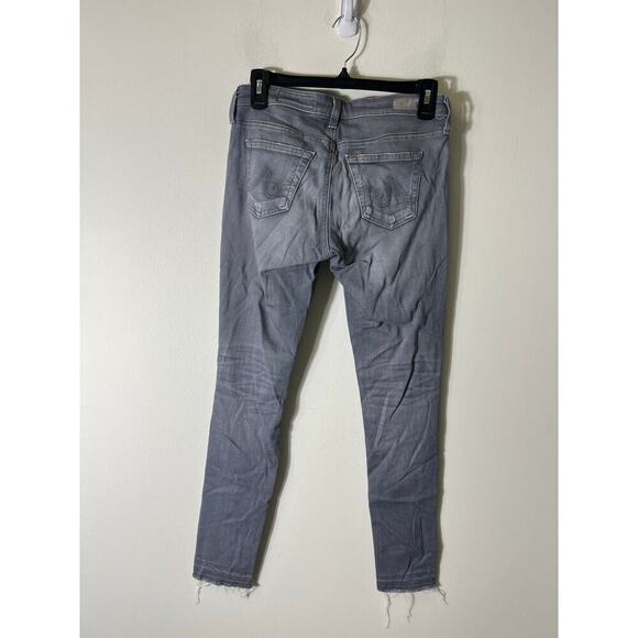 AG Super Skinny Ankle Legging Gray Denim Sz 25R - Picture 2 of 3